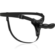 Fetish Submissive Harness - Silicone Black G-Spot 16 cm