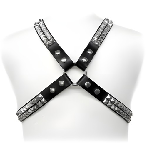 Pyramid Stud Harness - Leather Body