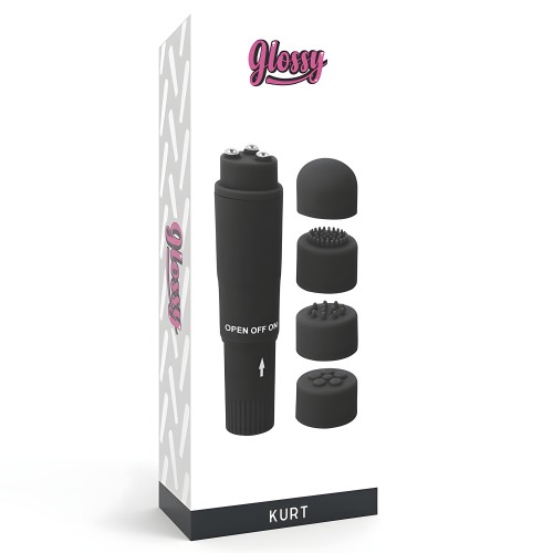 Glossy Pocket Kurt Masajeador Negro