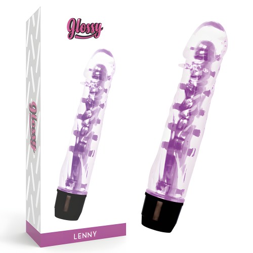 Glossy Lenny Vibrador - Morado, Clásico