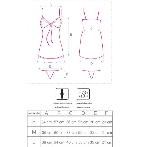 Livco Corsetti Fashion Hyeona 1710 Babydoll + Thong Pink S