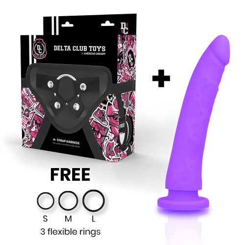 Delta Club Arnes + Dildo Lila - Set de Placer