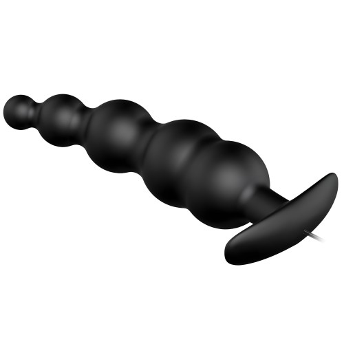 Black Silicone Anal Plug with 12 Vibration Modes