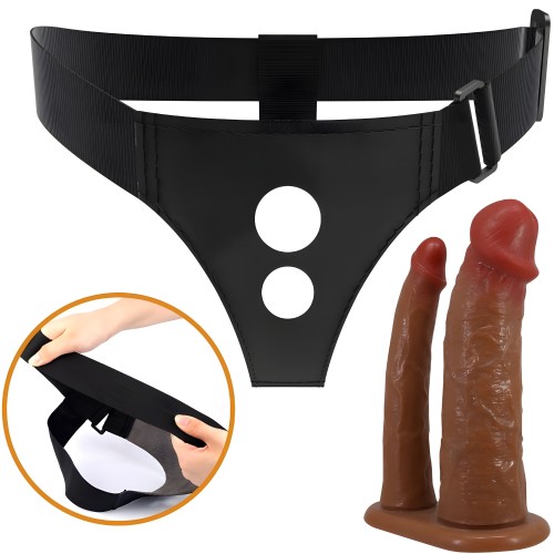 Pretty Love - Keaven Harness Briefs Universal & Comfortable Doble Dildo