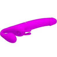- Zanini Dildo Strap-on Sin Arnés 10 Vibraciones Morado