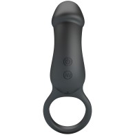 Pretty Love - Trae Anillo Vibrador Con Estimulador Negro
