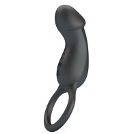 Pretty Love - Trae Anillo Vibrador Con Estimulador Negro