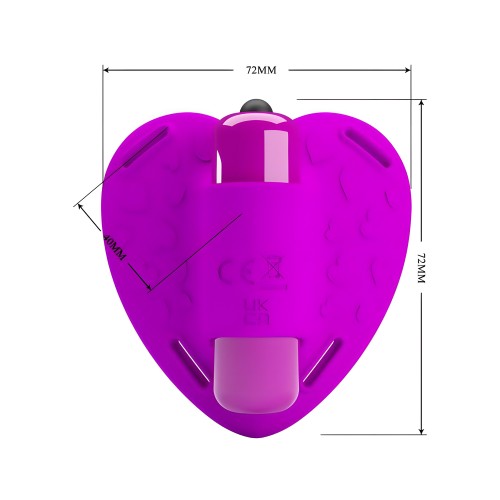 Pretty Love Heartbeat Clitoral Massager 10 Vibration Modes Purple