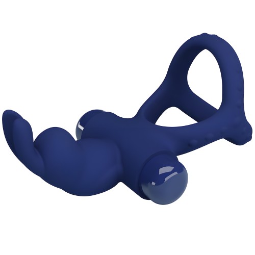 Pretty Love Luchito Double Vibrating Ring Rabbit Blue
