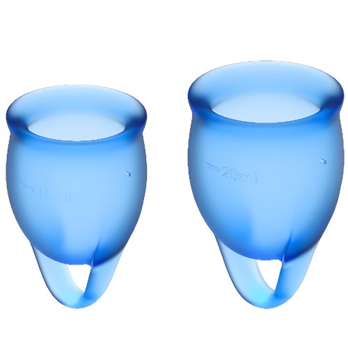 Satisfyer Feel Confident Menstrual Cup Kit - Blue