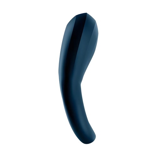 Satisfyer Epic Duo Vibrating Ring App Blue