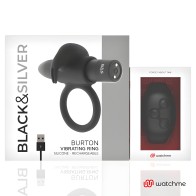 Black&silver Burton Remote Control Cockring