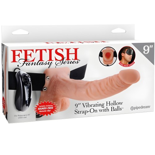 Adjustable Harness Remote Control Realistic Penis With Testicles 23 Cm - Fetish Fantasy Series