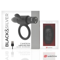 Black&silver Cameron Remote Control Cockring