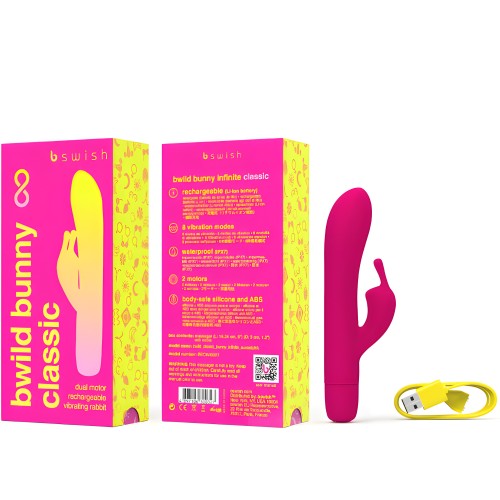 B Swish - Vibrador Bwild Bunny Infinite Classic Silicona Rosa