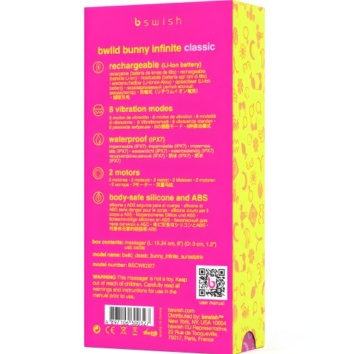B Swish - Vibrador Bwild Bunny Infinite Classic Silicona Rosa