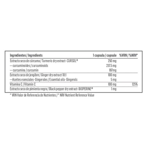 Curcumin Cursol Cúrcuma 60 Cápsulas