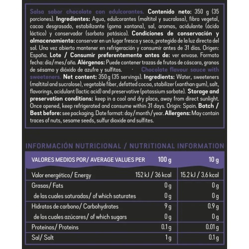 Chocolate Syrup | No Fats or Sugars | Flavors from Around the World | 350g