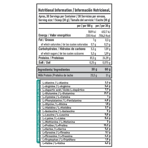 Concentrado de Proteína de Leche al 85% 900g