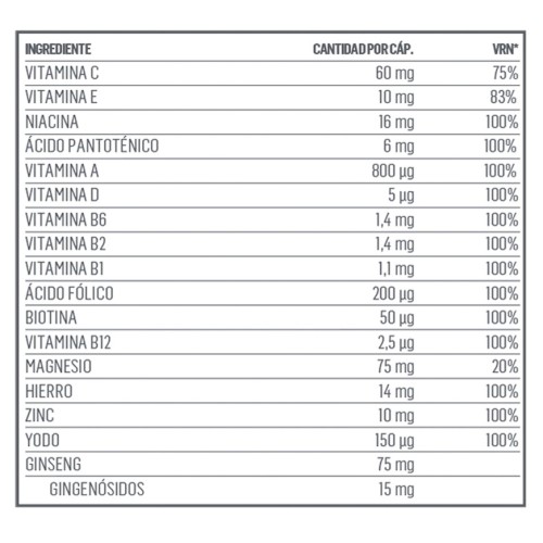 Vitamin & Antiox Multivitamin Supplement with Ginseng