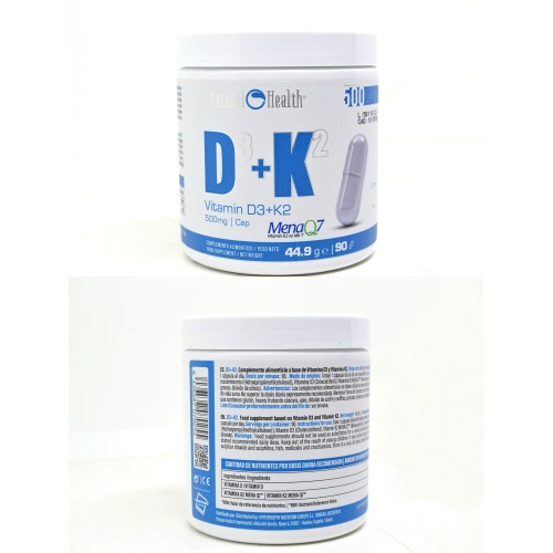 Vitamina D3+K2 90 cápsulas